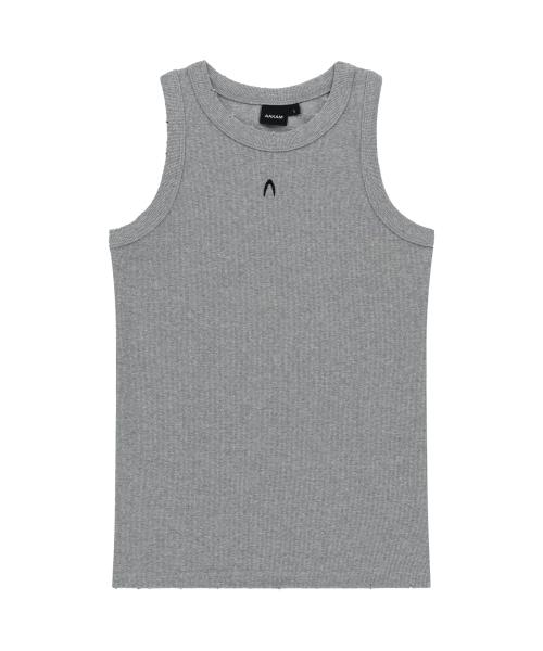 Distressed Logo Sleeveless (Gray)