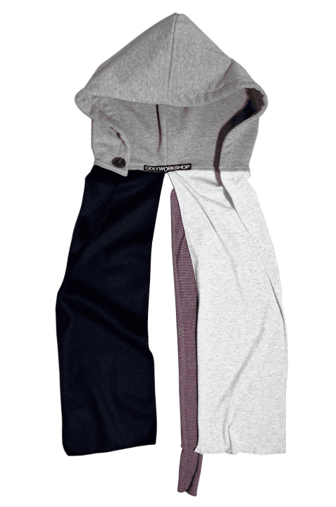 [11/28 예약발송] Mixed Hoodie Scarf, Stone