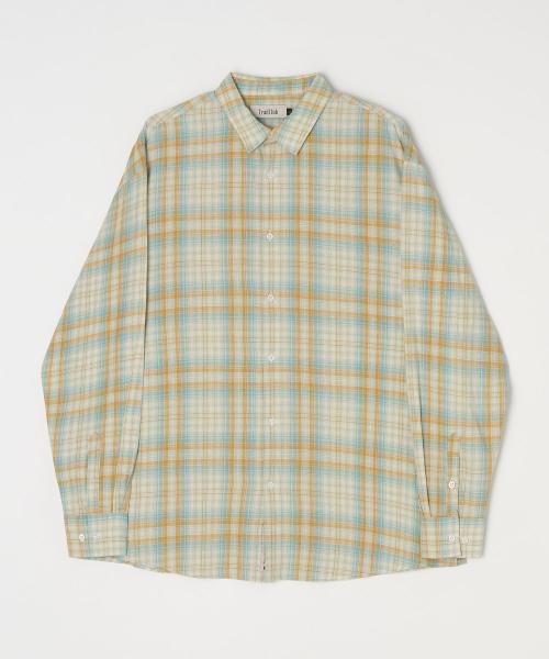 빈티지 오버핏 체크 셔츠 블루