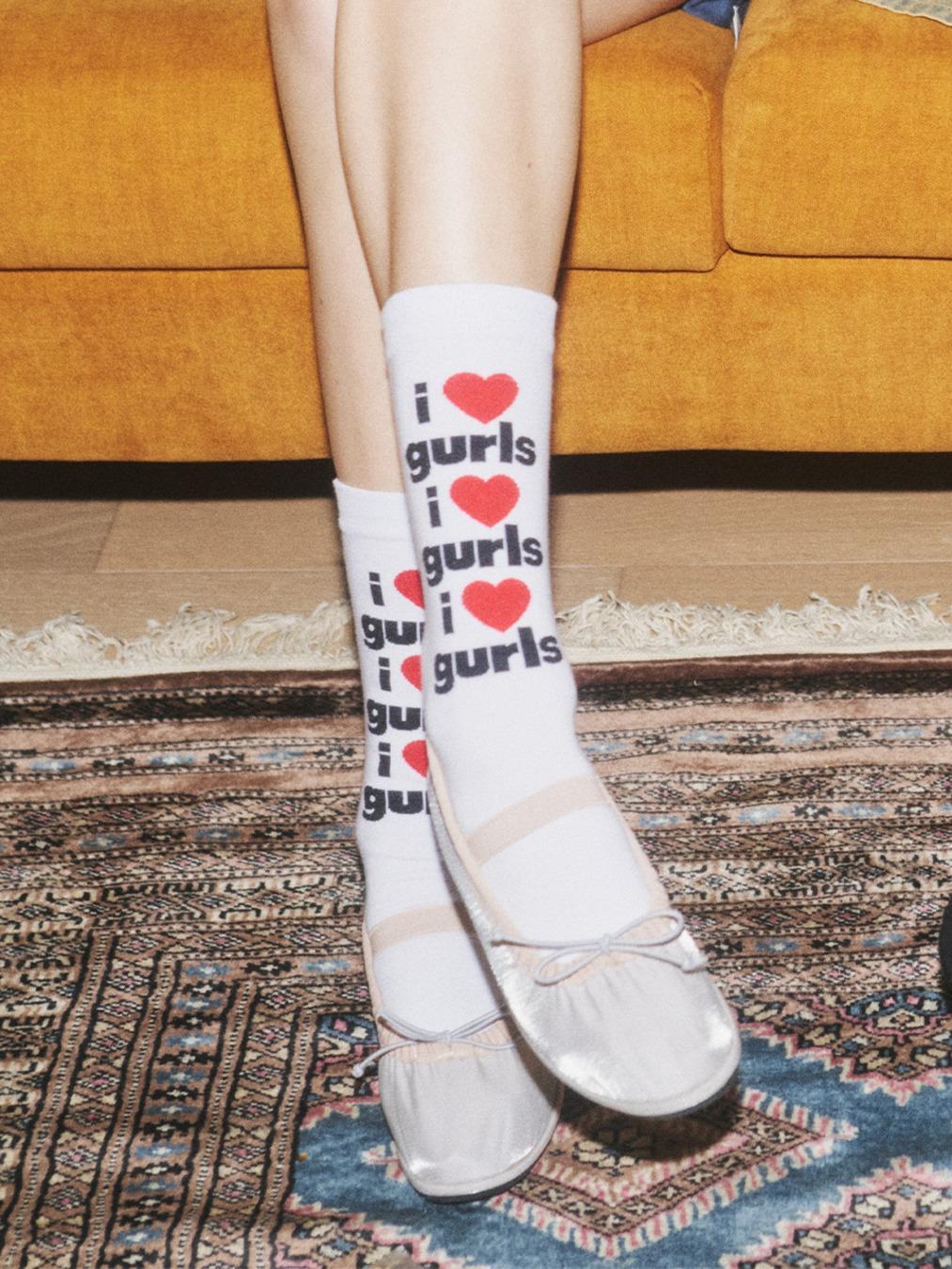 NEW GURLS KNEE SOCKS WHITE