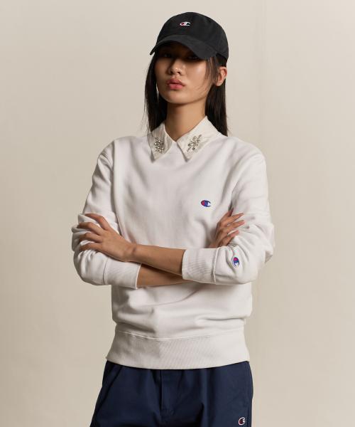 C로고 크루넥 스웨트셔츠 White