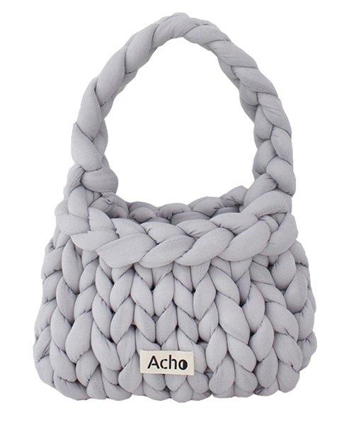 니티드 퐁퐁 숄더백_그레이