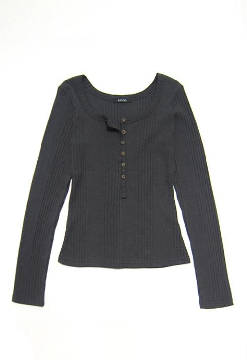 이즈이즈 [ee] Muggle button t_ charcoal