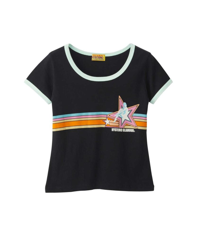 히스테릭 글래머 HYSTERIC GLAMOUR 반팔 티셔츠 STAR GIRL TEE