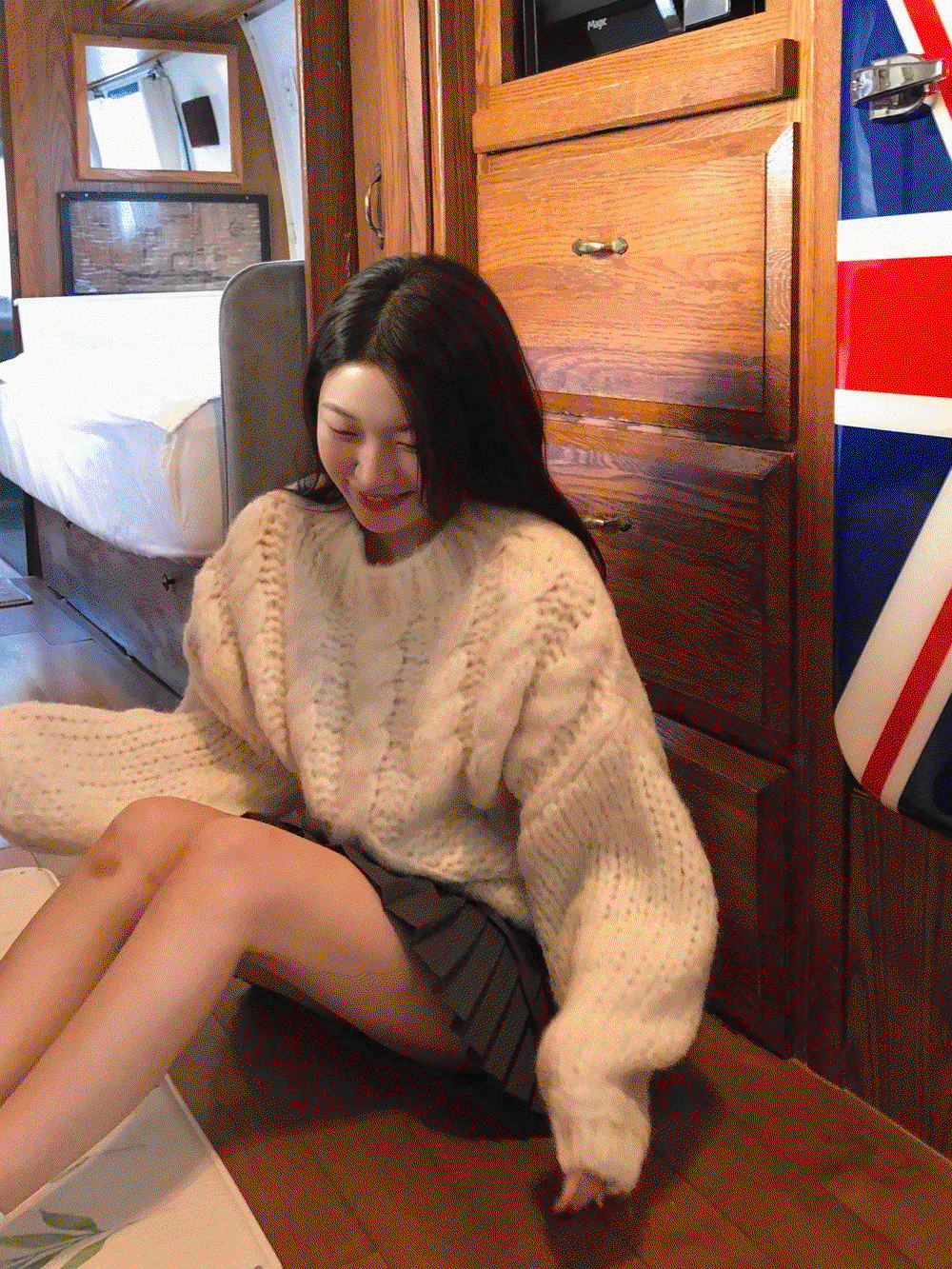 Scramble cable overfit knit (2 color)