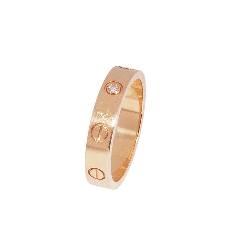 까르띠에 B40561 옐로우 골드 다이아 러브 반지