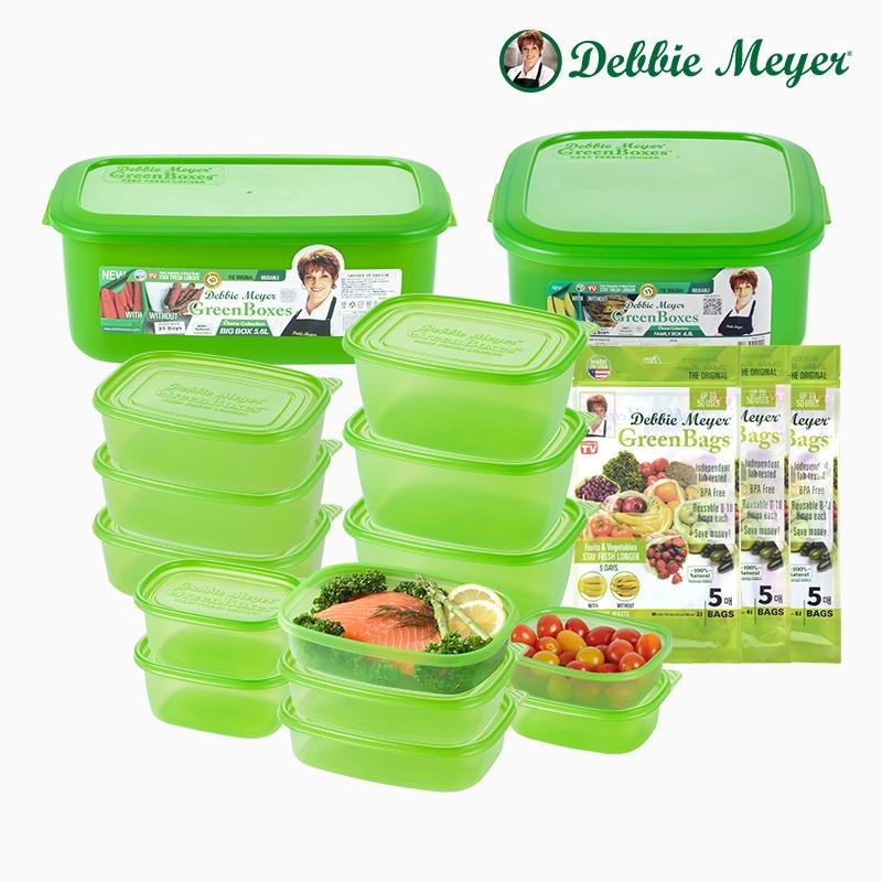 ⏰ 데비마이어 명품구성 패키지 (그린박스13종+그린백15매+패밀리박스4.5L 1개+빅박스5.6L 1개)