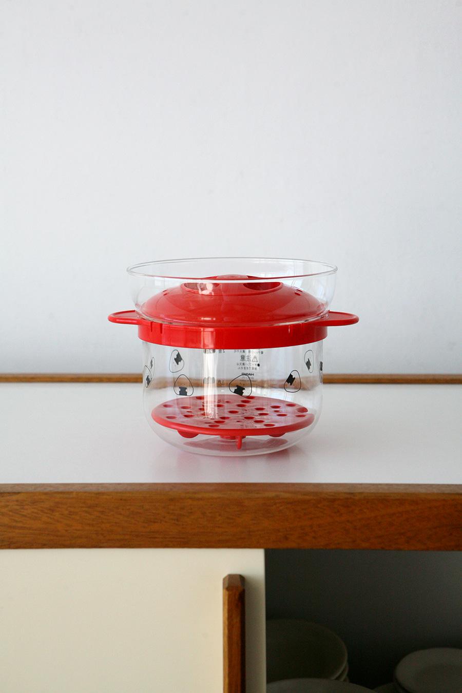 Onigirisan 전자레인지용 냄비 빨강