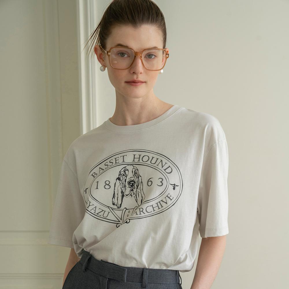 SITP 5064 Basset Hound T-shirt_Gray
