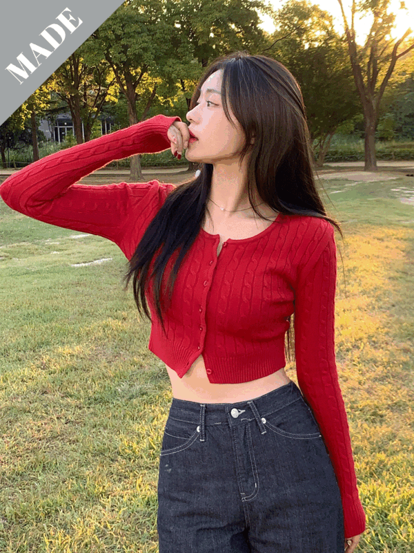 [자체제작] -3kg 슬림 크롭 가디건 (7color)