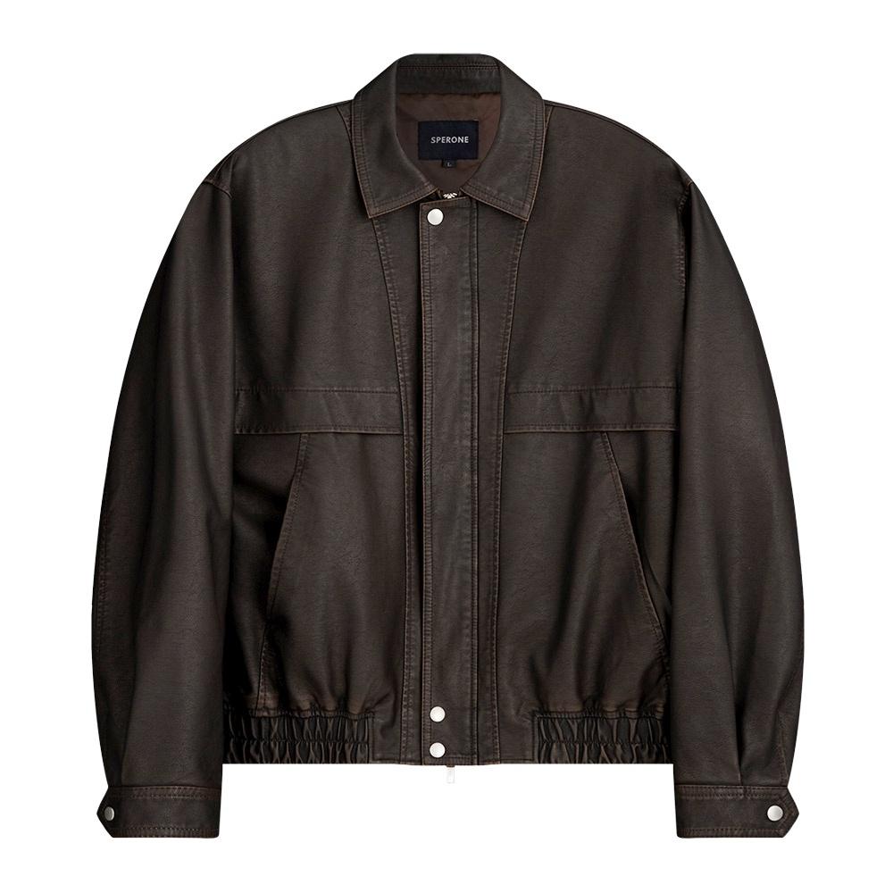 오버핏 워시드 헤리티지 자켓 (브라운)