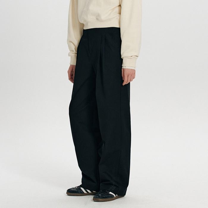 [신상오픈단독]Cotton Pintuck Pants(Black)