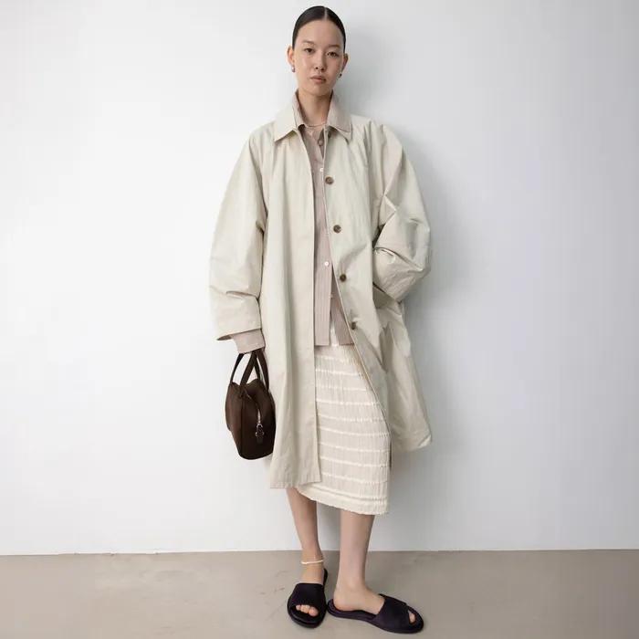60s Trench Coat - Light Grey (TA573TA012)