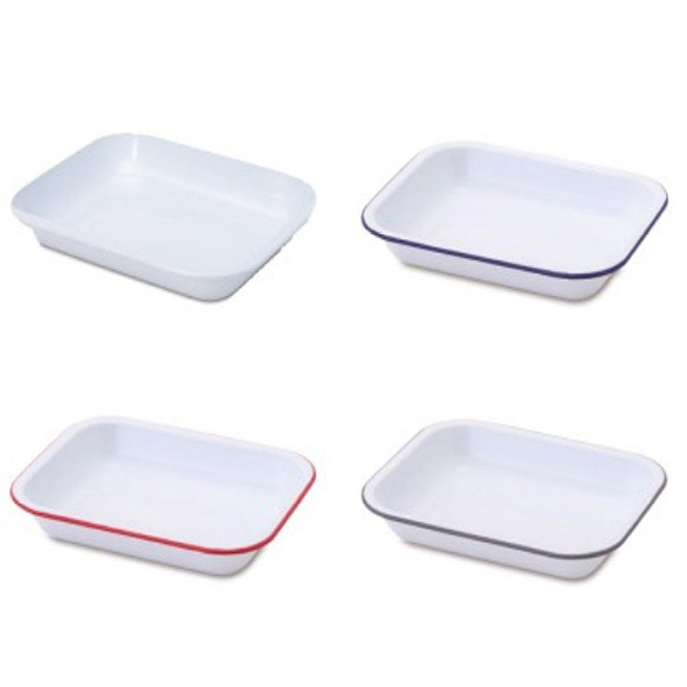 캠핑 오븐용그릇 법랑 베이커 트레이 포쉬리빙 사각팬 S