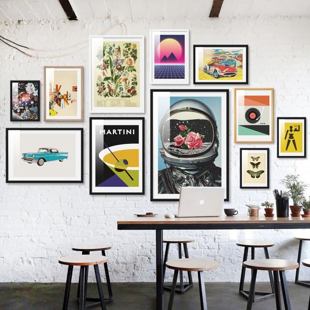 빈티지 그림 일러스트 20종 카페인테리어 앤틱소품 포스터A