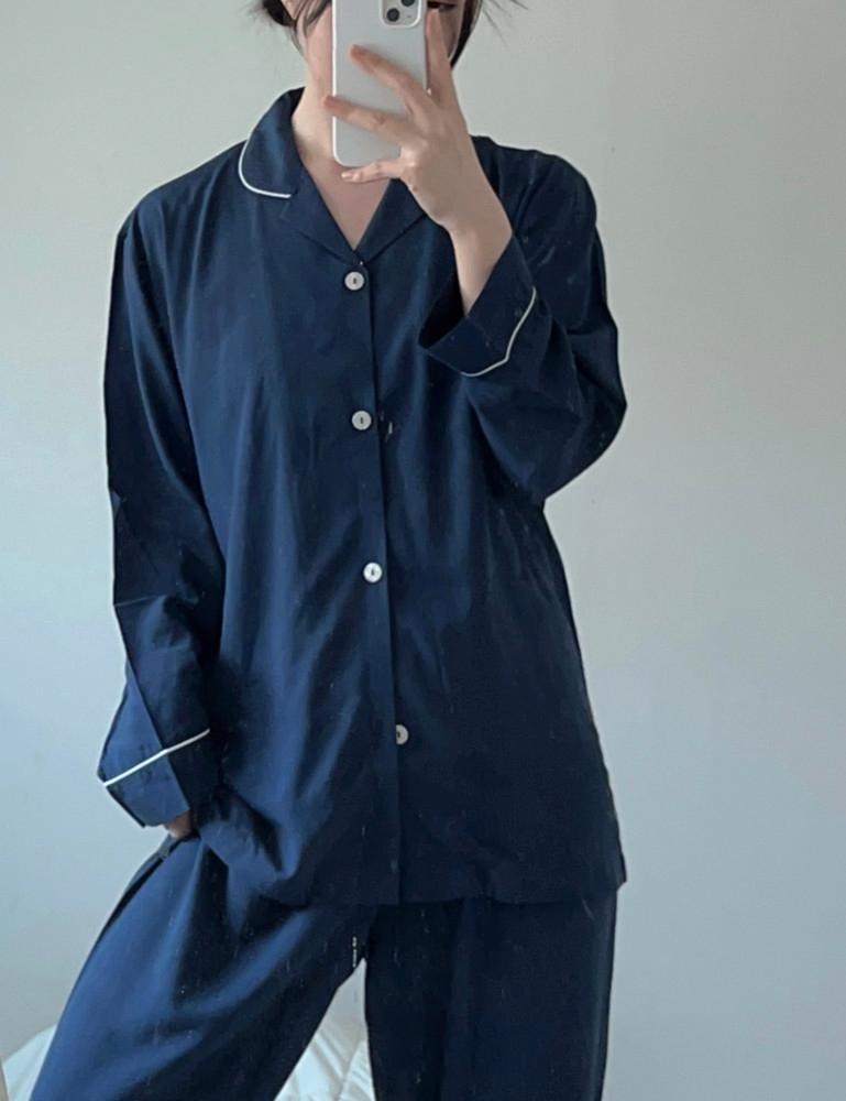 네이비 파자마 navy pajamas / 4size / 텐셀 라이오셀 함유 / 4size / 국산 / 커플