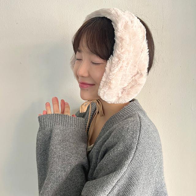 밍크 퍼 귀도리 귀마개