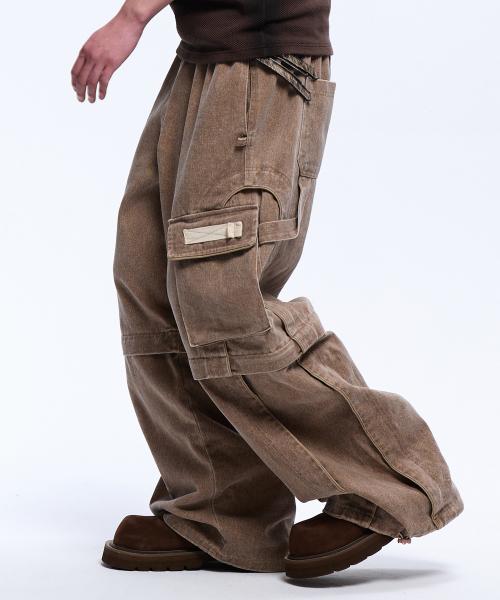 CONVERTIBLE CARPENTER PANTS - BEIGE
