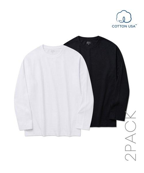 베이식 긴팔 티셔츠 2팩