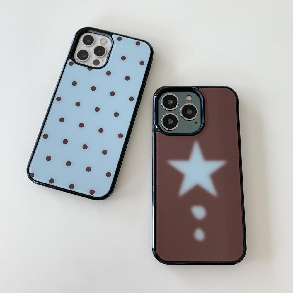 [withsome소프트]모카 무스 글라스 범퍼 폰 케이스