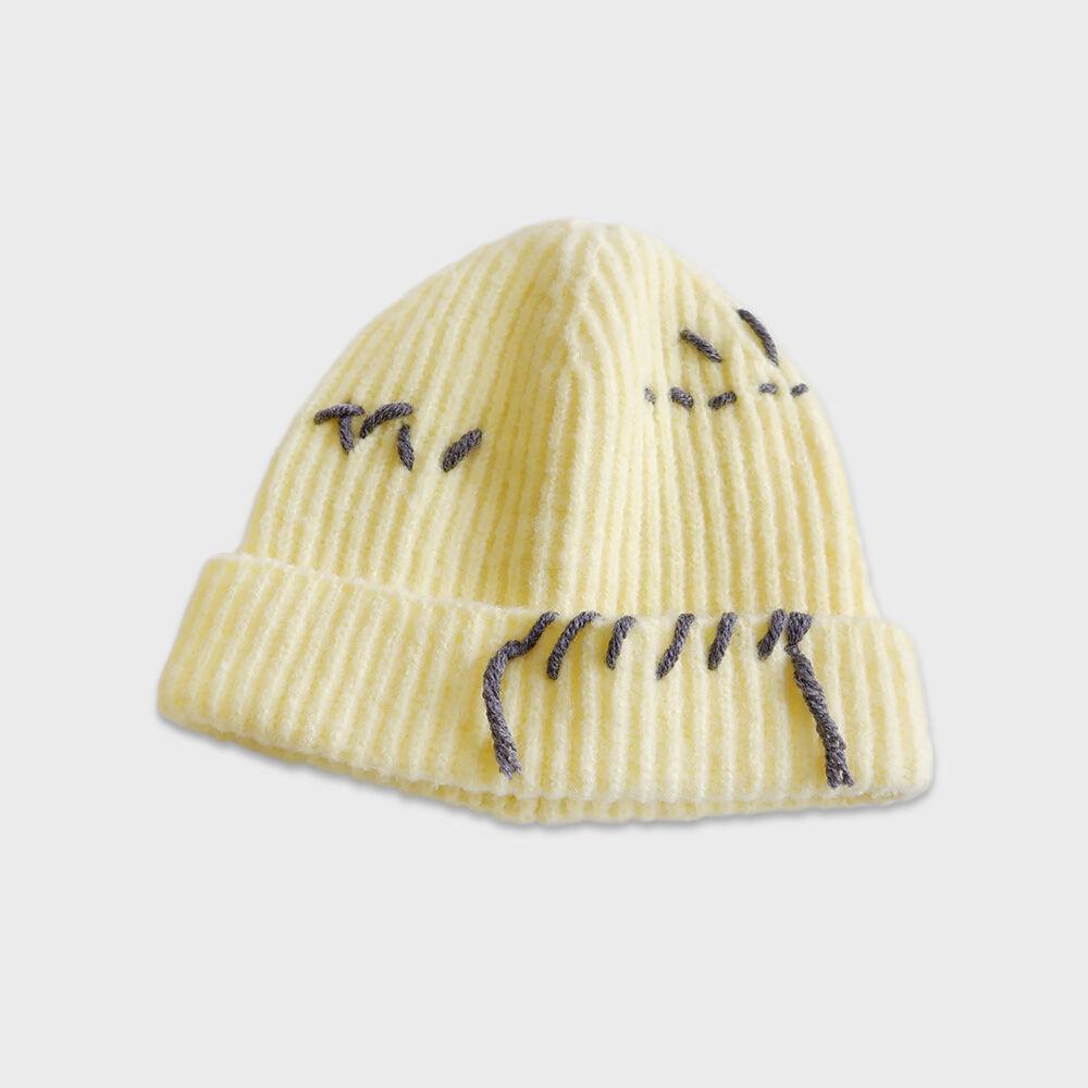 22AW Hand Stitch Detail Beanie / Lemon