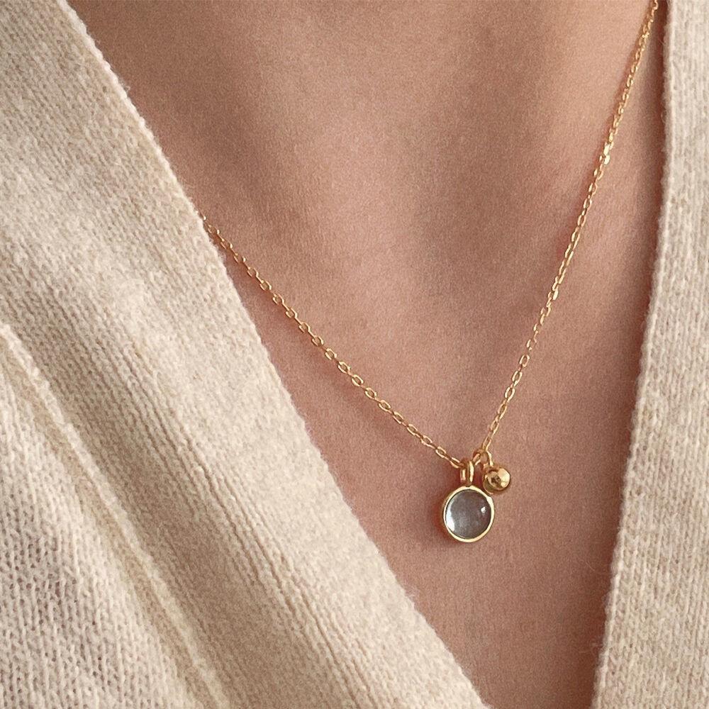 silver925 aqua necklace