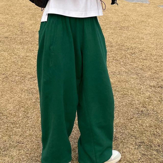 [봄 신상 컬러 추가] 스트링 루즈핏 와이드 트레이닝 밴딩 조거 스웻 팬츠