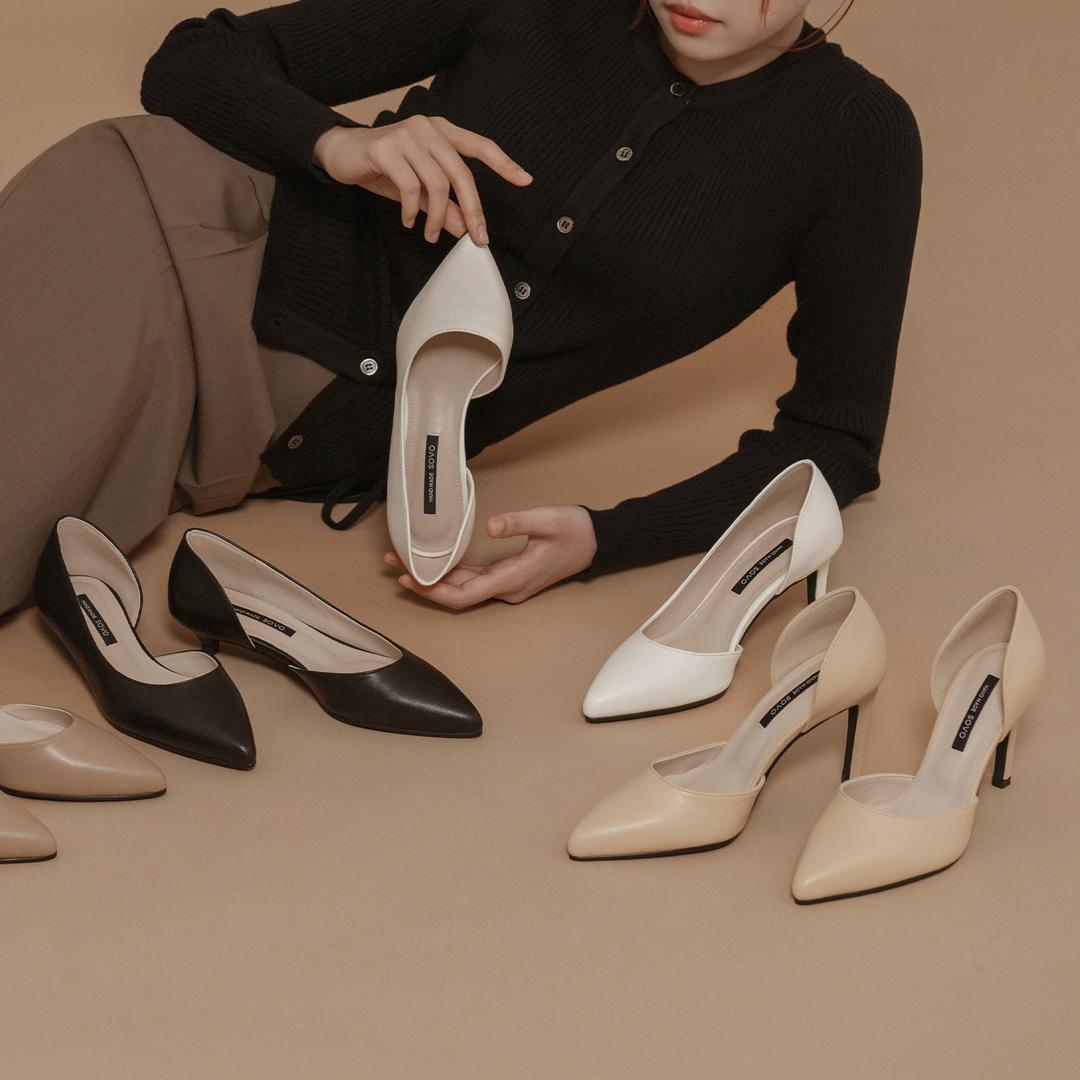 [소가죽VER.] 리에크 사이드오픈 스틸레토힐 5cm 7cm 9cm