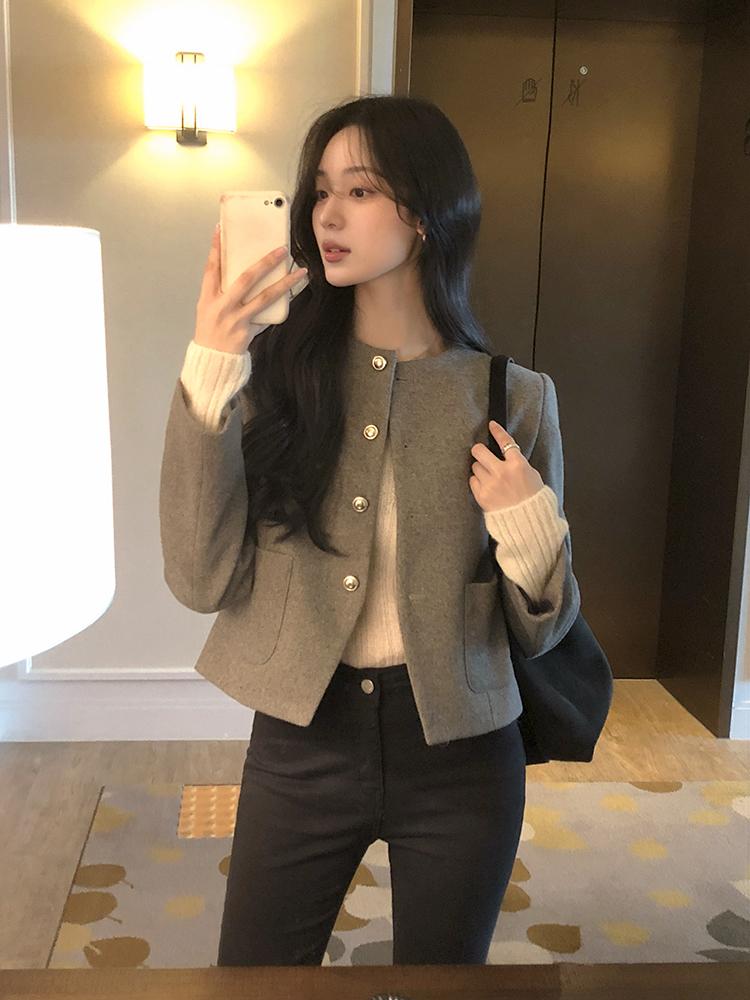 렌느 [출근룩/겨울하객룩/겨울아우터] 모브 울 트위드 자켓 (2colors)