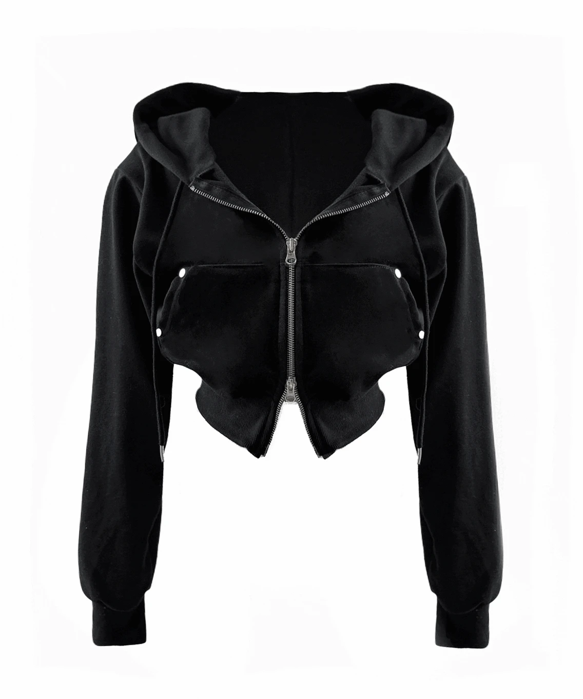 [MADE] Vicky studs crop hood zip up (4color)