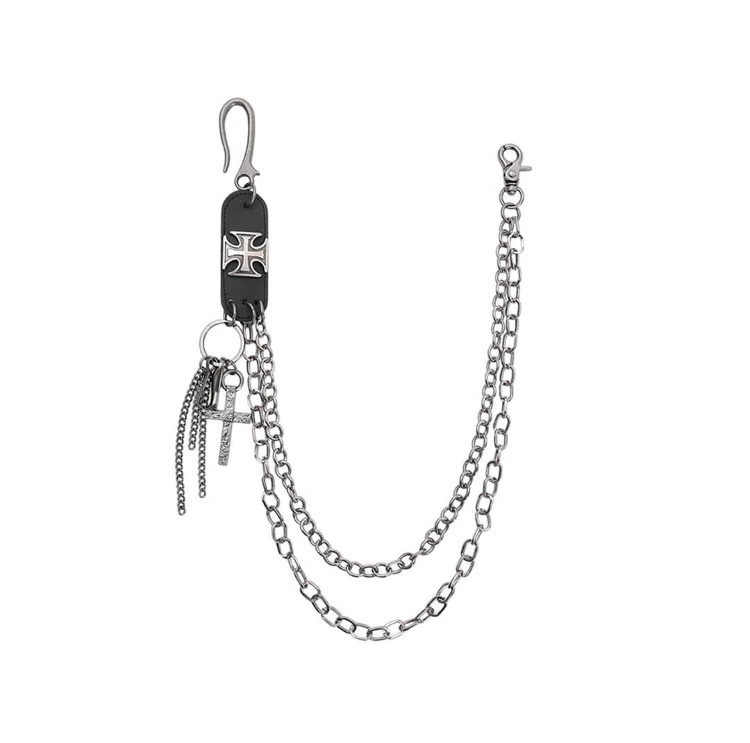 믹스 크로스 더블 레이어드 체인