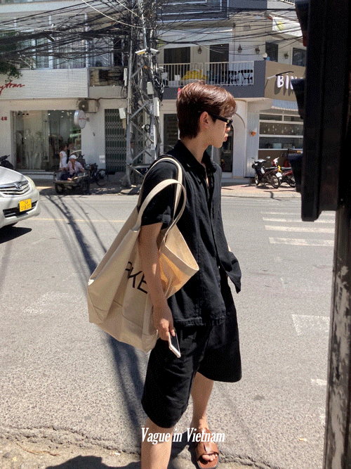 [Summer ver.] Mayo denim shirt (black)