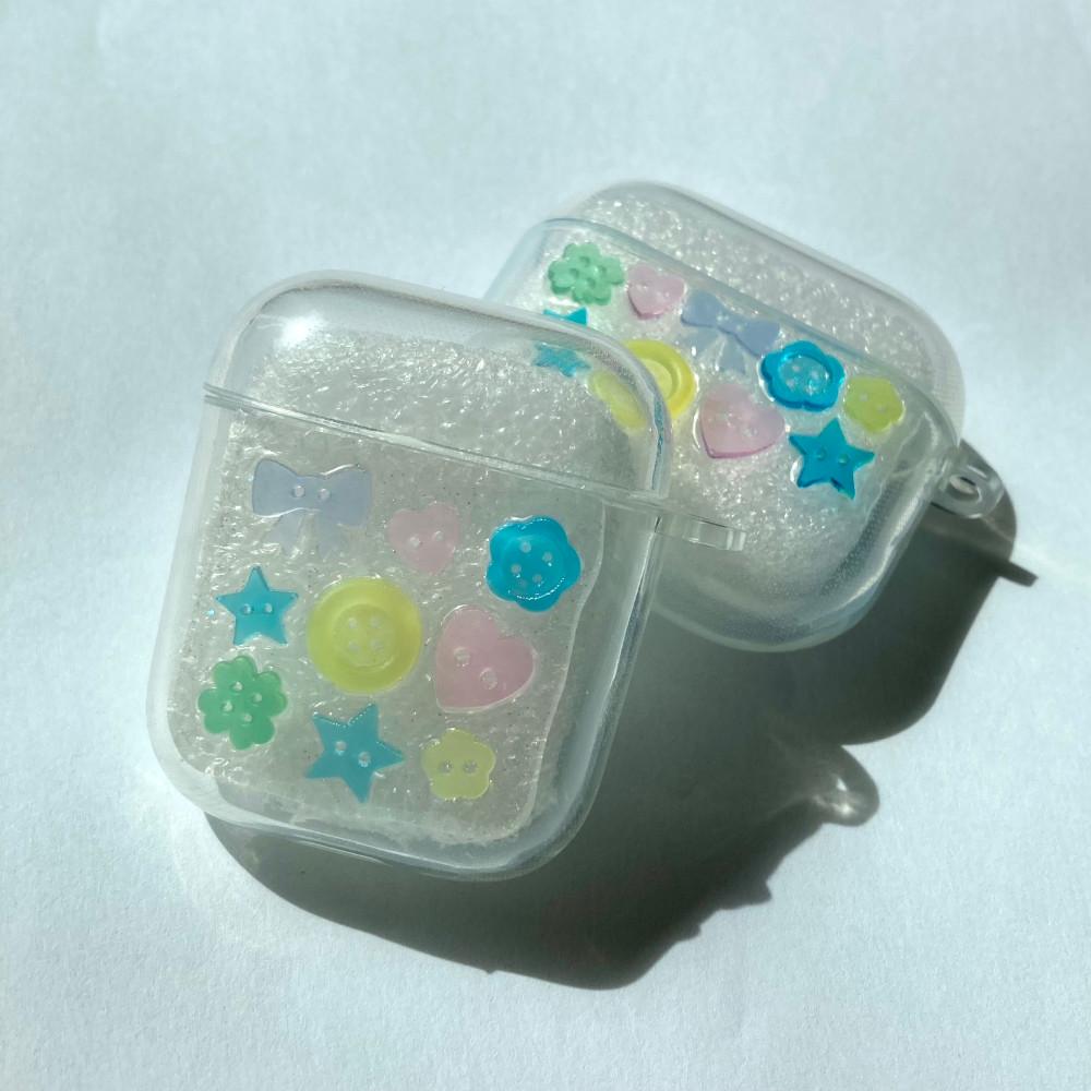 미니 버튼 에어팟/버즈 케이스