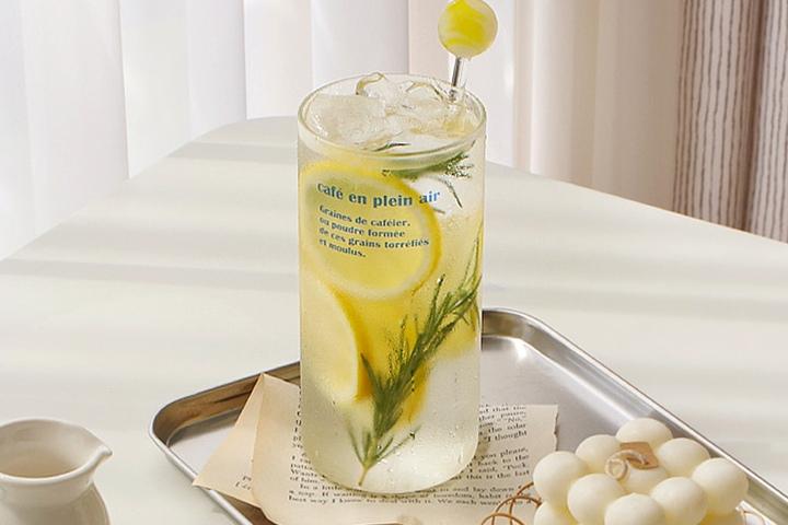 디자인 내열 유리컵 레터링 470ml_2P세트