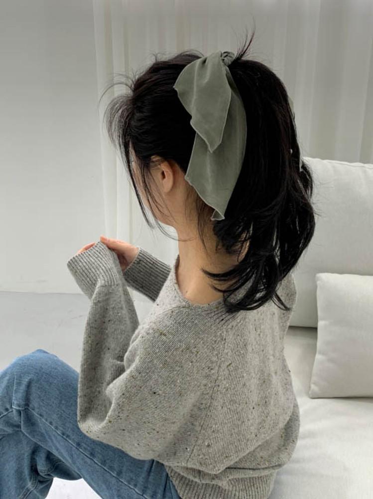 매트 스웨이드 투리본슈슈 / 왕리본 곱창머리끈