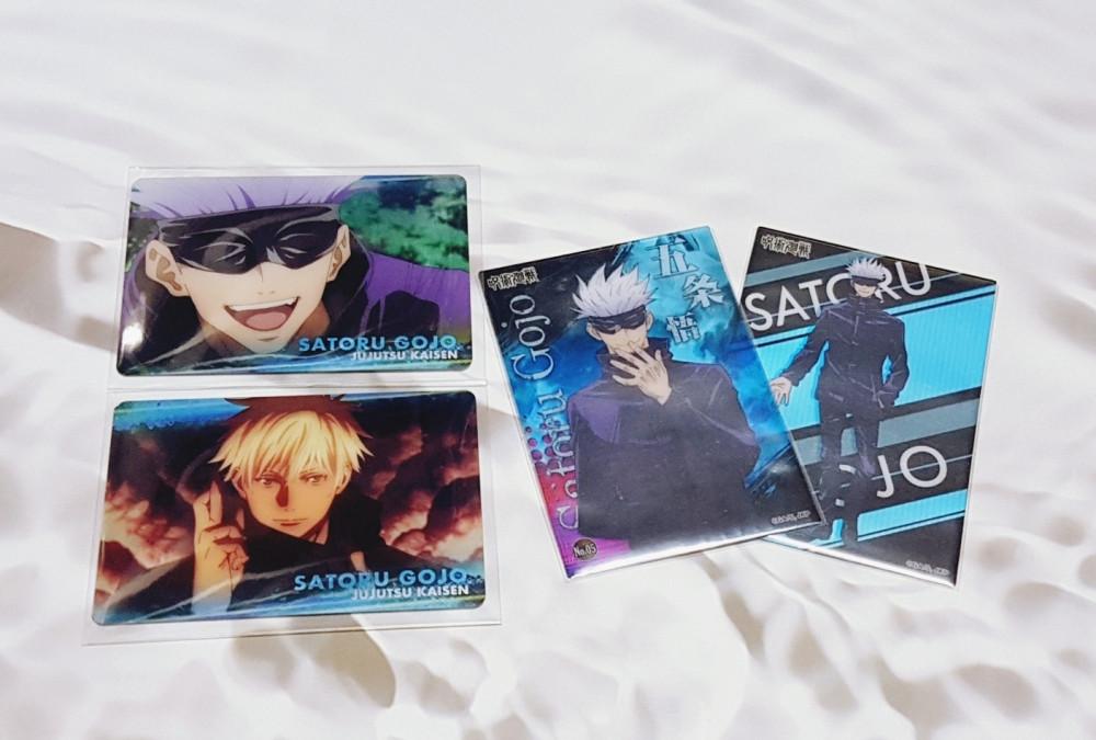 주술회전 메탈 카드 고죠 사토루 포토 카드 클리어카드 캐릭터 일러스트 확정 굿즈