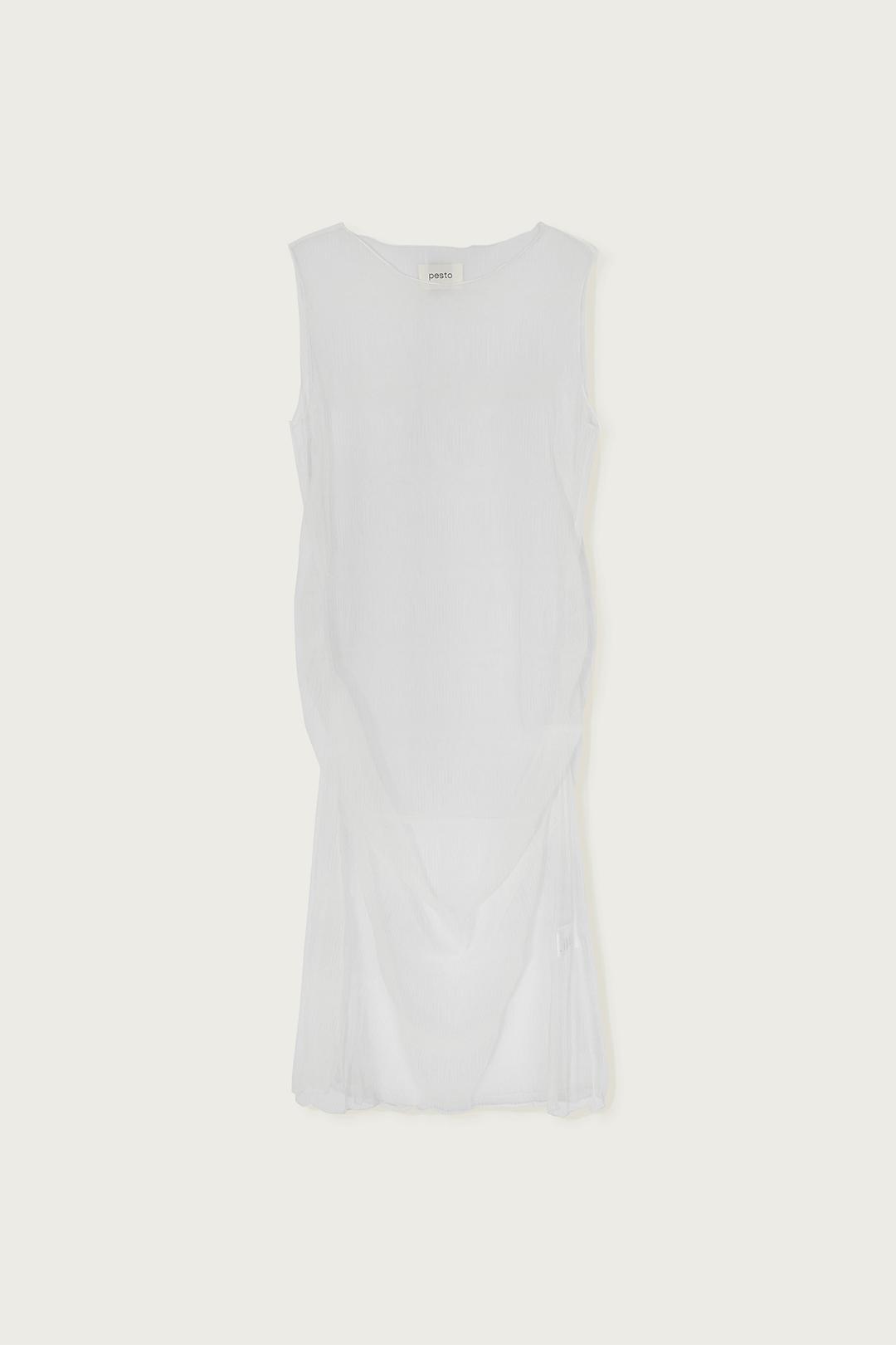 SEE-THROUGH DRESS WHITE