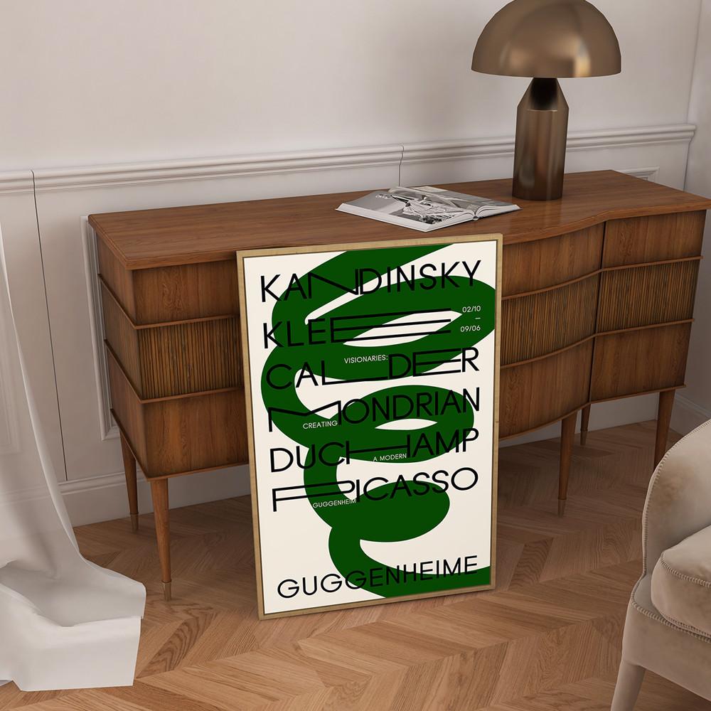 미드 센츄리 모던 바우하우스 구겐하임 전시 인테리어 매트 포스터 액자 A2