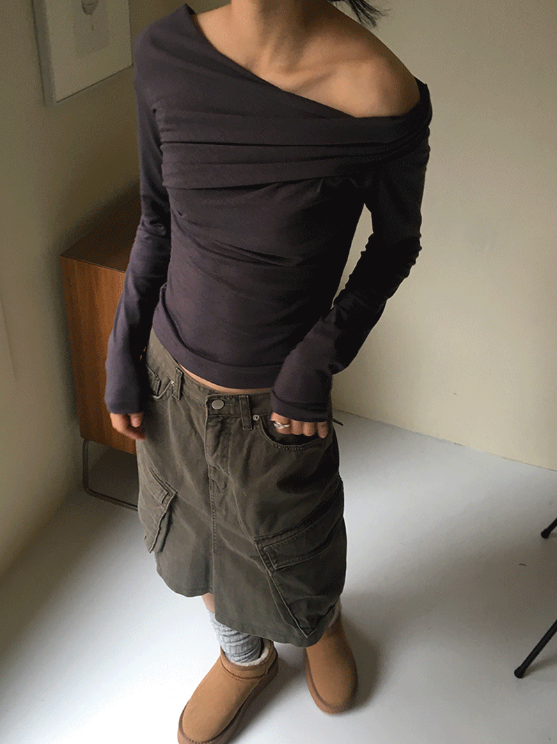 더언더블 Slim drape tee (4 color)