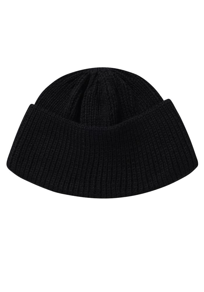 헤비 니트 비니 블랙