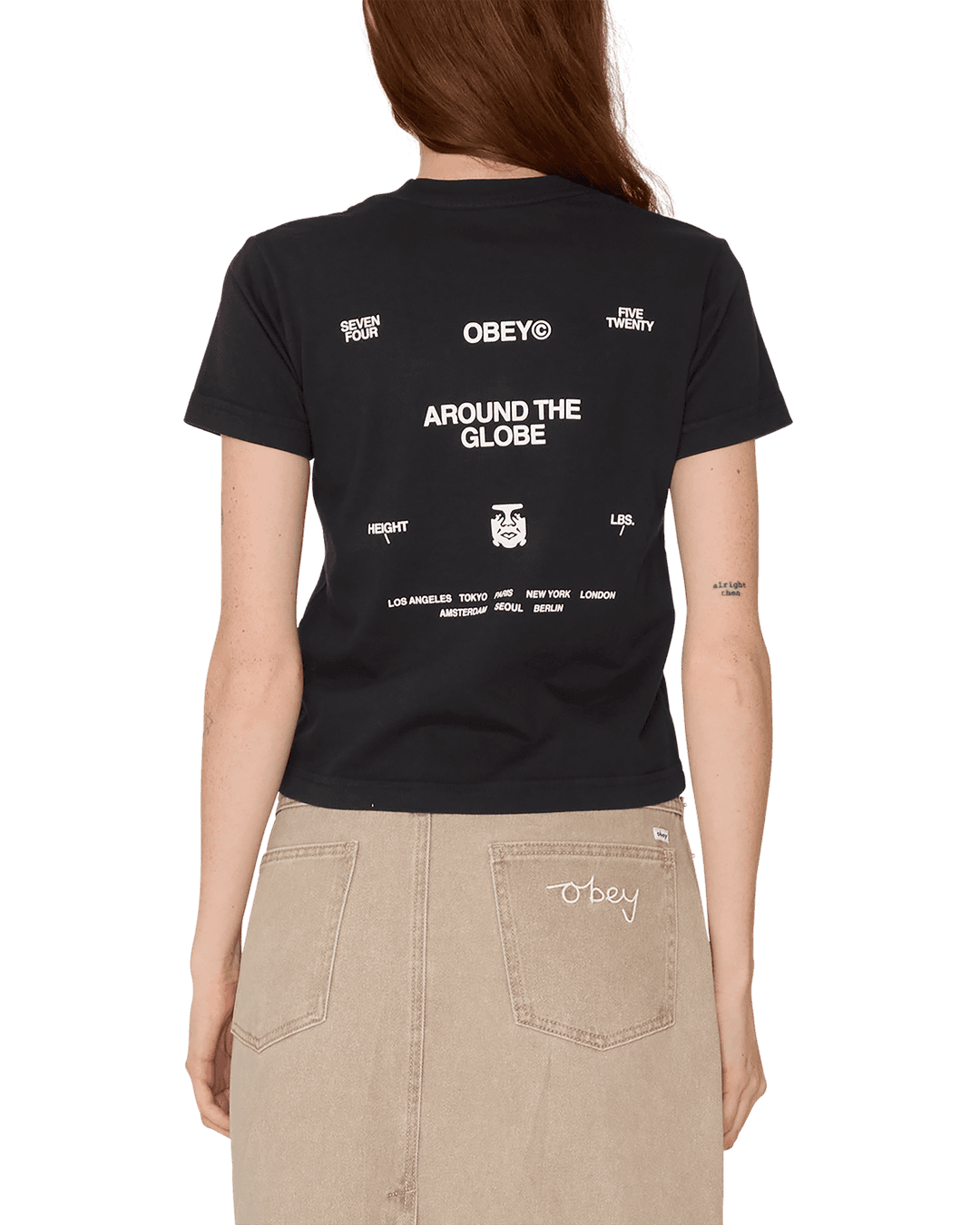 AROUND THE GLOBE KAYLIN T-SHIRT - BLACK / XS