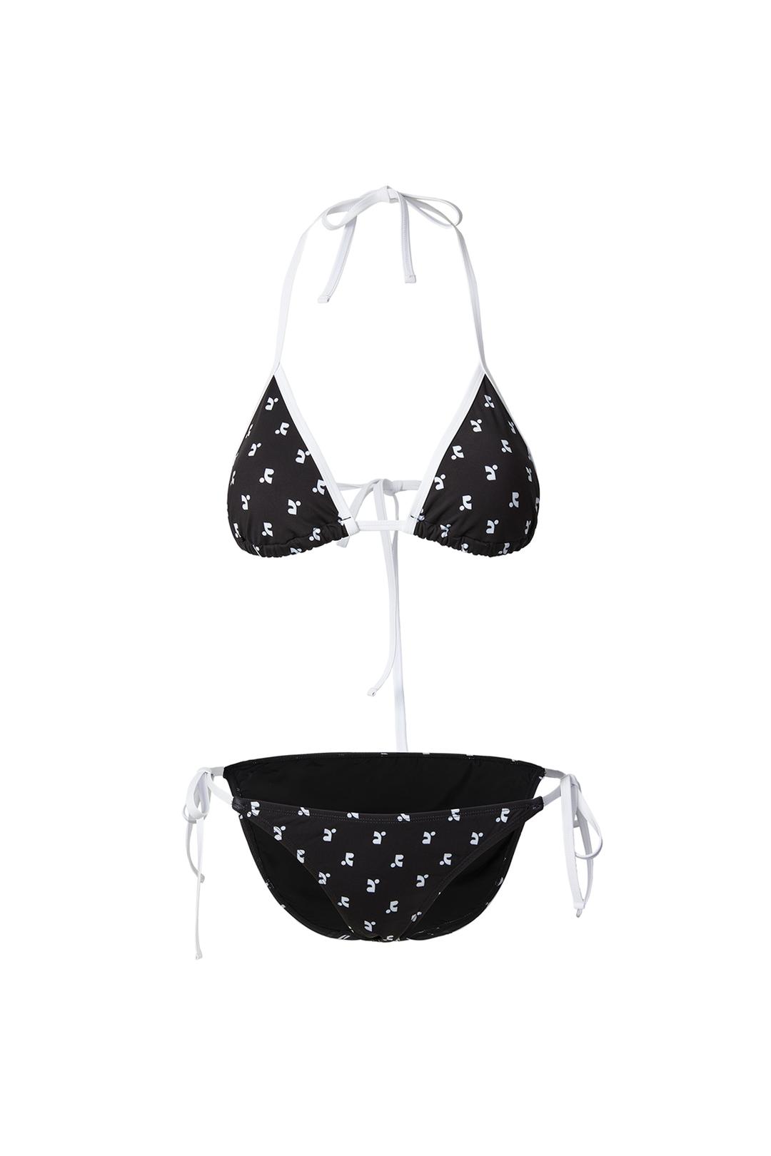 RR LOGO PATTERN BIKINI - BLACK