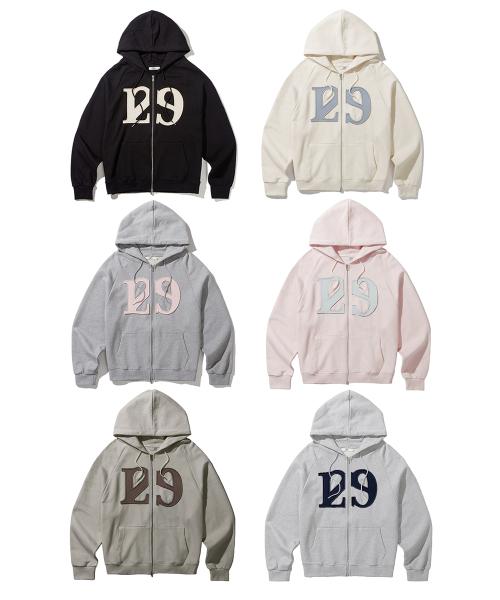129 로고 패치 후드 집업 - 6 COLOR