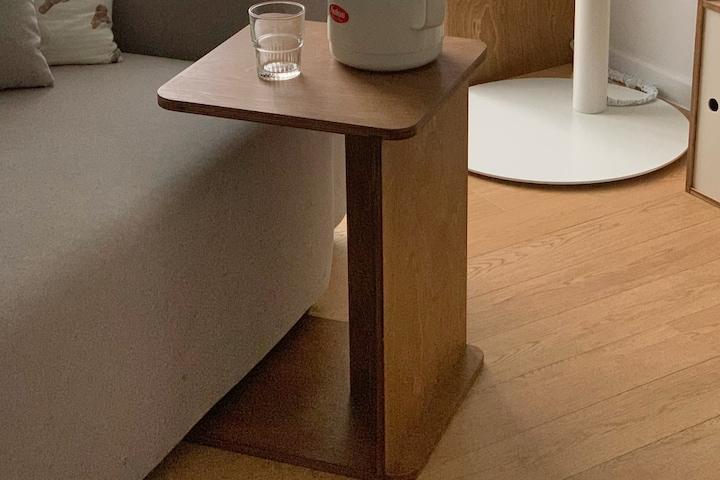 DE 원목 사이드테이블 거실협탁 미니 보조 테이블 이동식 침대테이블