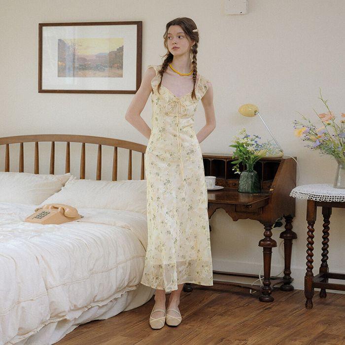 DD_Ruffle collar sling dress_YELLOW