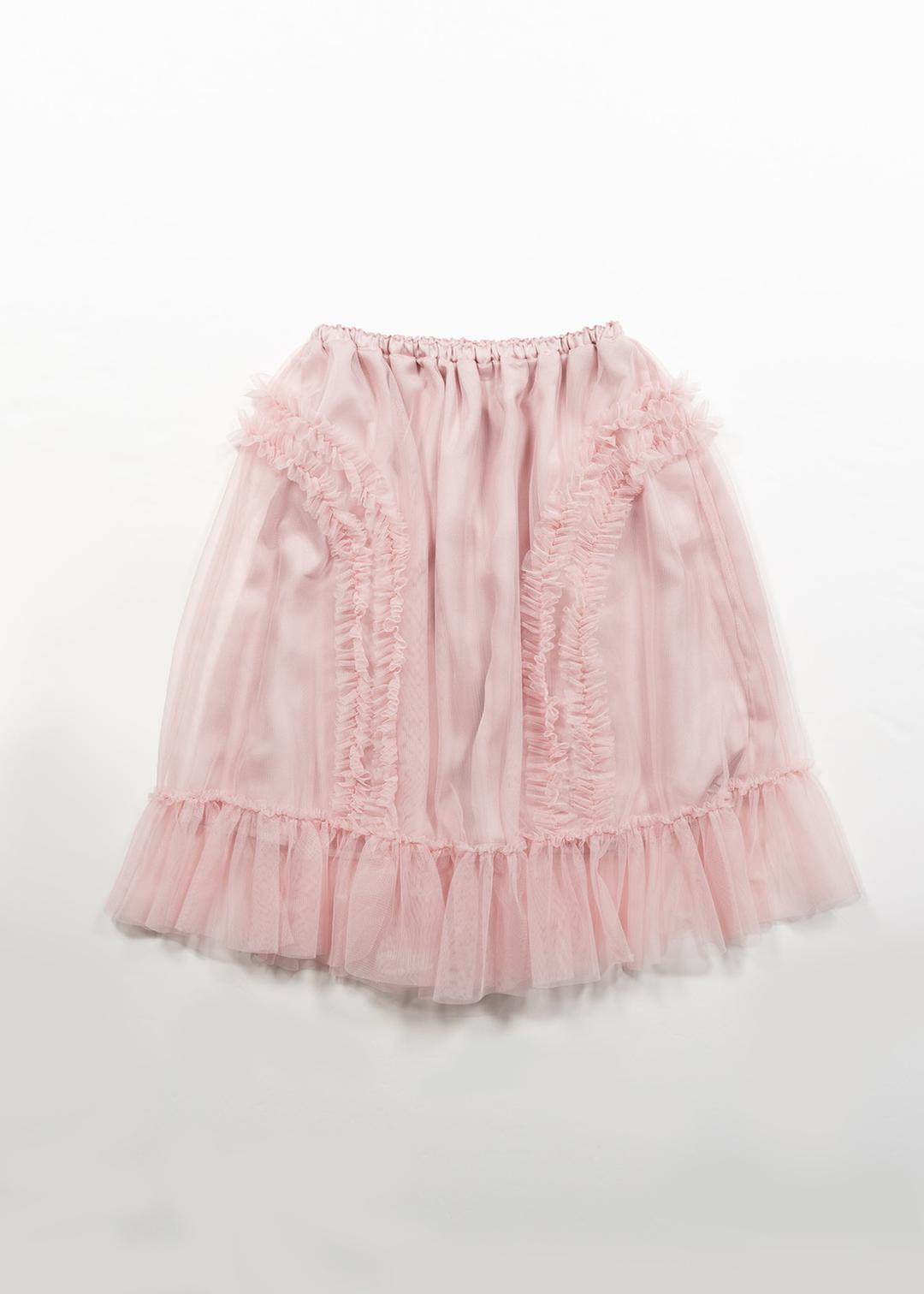 [10/20 출고] BANDING RUFFLE SHA SKIRT - LIGHT PINK