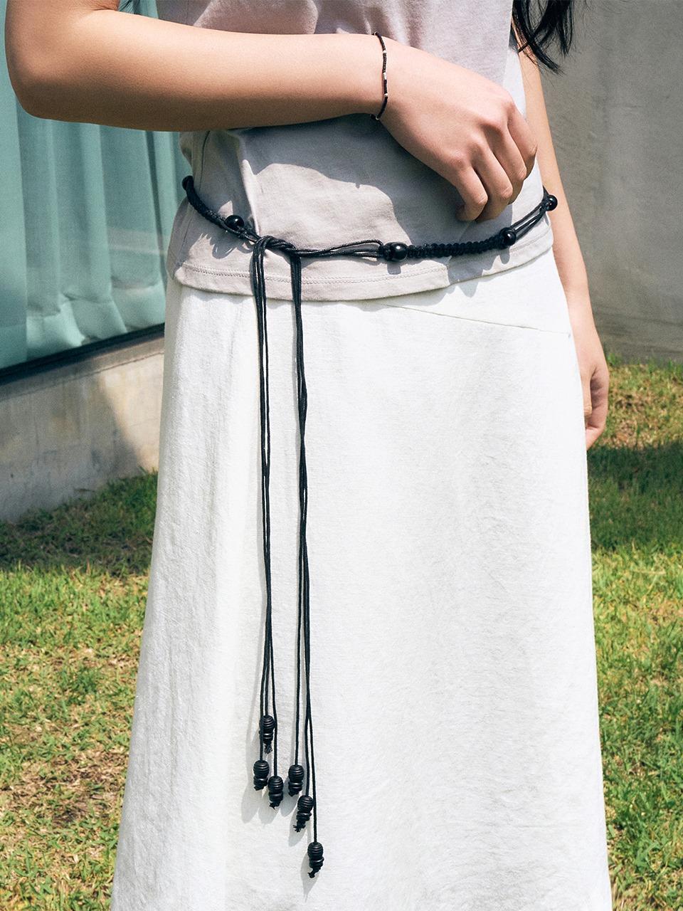 Twist Wood Belt (Black)