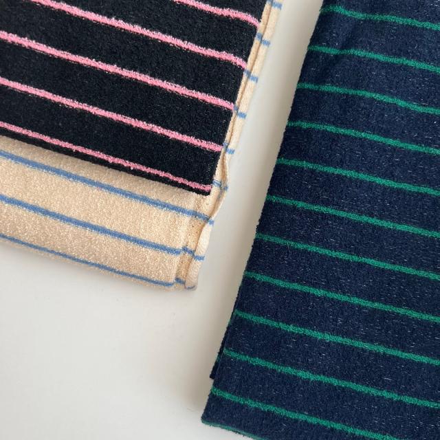 테리원단 스위트 2 타올 테리 멀티 투톤 단면 수건 원 3colors