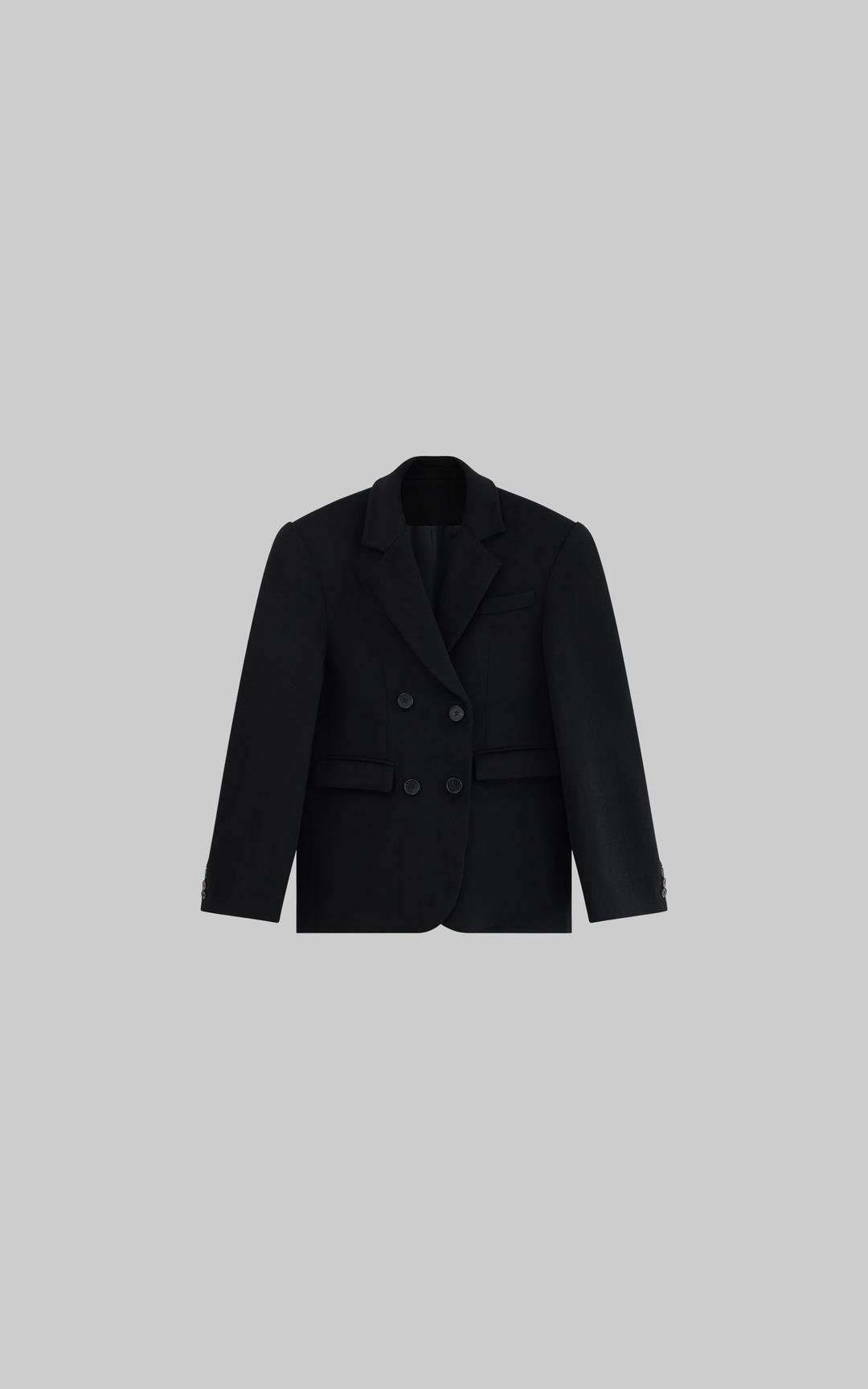 WARDEN EDGE Oversized Double-Breasted Wool Blazer