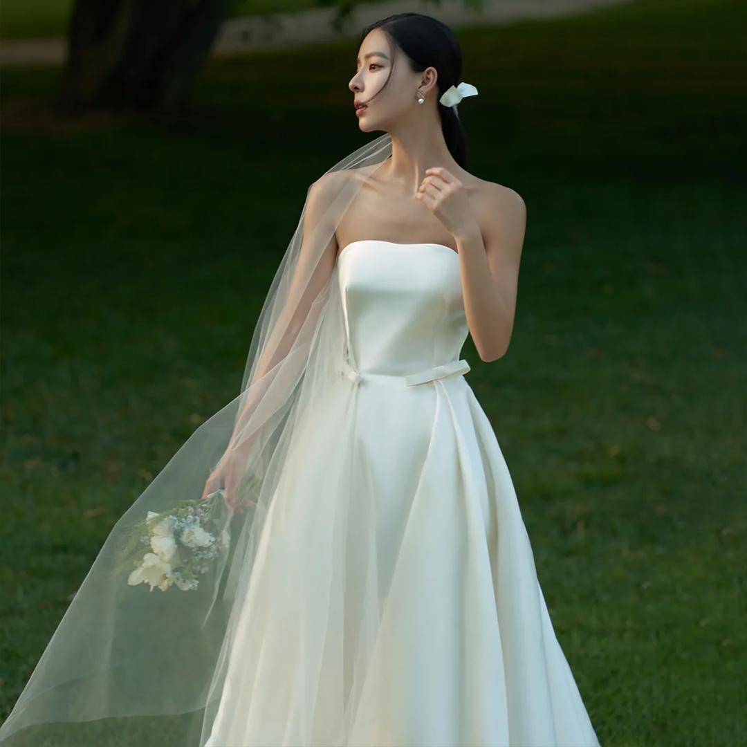 사운즈 스냅촬영 셀프웨딩 결혼식2부 브라이덜샤워 튜브탑 드레스